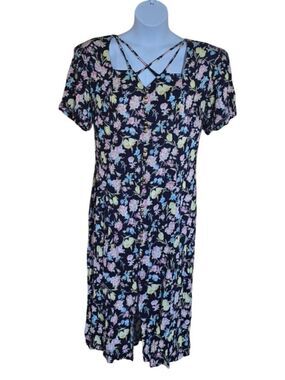 Floral Alix Taylor Dress Crisscross Details Buttons flower power fairycore boho